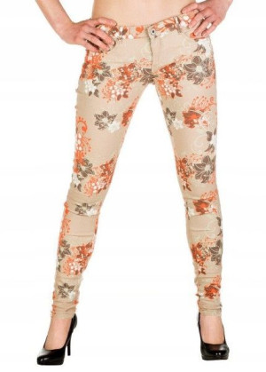 Rurki Damskie Floral Jeansowe Stitch Soul - S