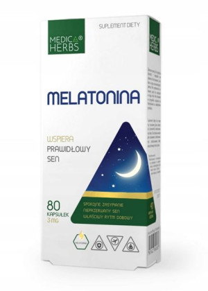 Melatonina 3mg 80kaps SPOKOJNY SEN Medica Herbs
