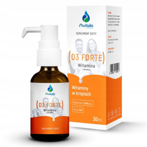 Naturalna Witamina D3 2000 IU 30ml KROPLE AVITALE
