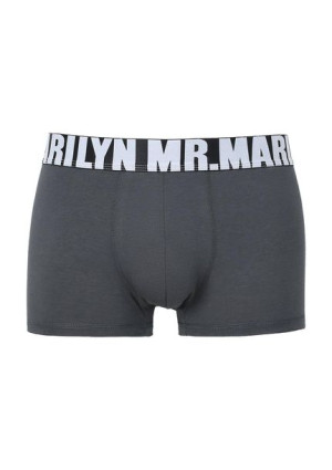 Gładkie bawełniane bokserki męskie Letters Marilyn M