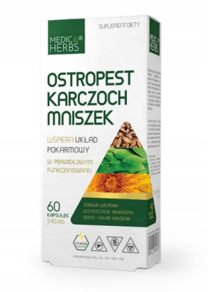 OSTROPEST KARCZOCH MNISZEK wątroba Medica Herbs