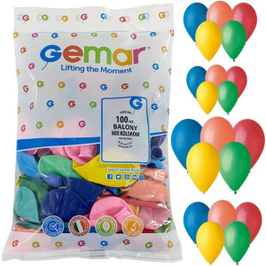 BALONY URODZINOWE dla dzieci KOLOROWE na roczek BALON GEMAR baloniki 100szt