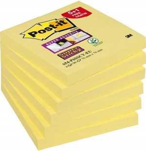 Karteczki samoprzylepne Post-it 76x76mm 5+1