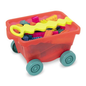 B.Toys Little BlocWagon – wózek-WAGONIK wypełniony kolorowymi KLOCKAMI