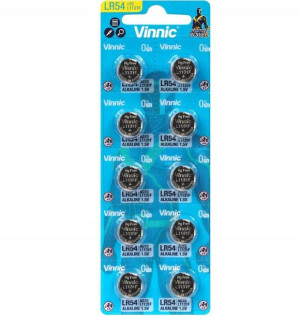 10 X Bateria Vinnic G10, LR54, AG10