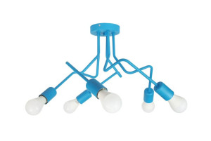 Lampa Sufitowa Luna 1005/5 Kolor Turkusowy (drobna Struktura) Moderno