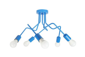 Lampa Sufitowa Luna 1005/5 Kolor Niebieski (gruba Struktura) Moderno