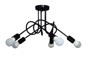 Lampa Sufitowa Mondo Loft 1001/5 Kolor Czarny Moderno
