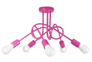 Lampa Sufitowa Mondo Loft 1001/5 Kolor Różowy Moderno