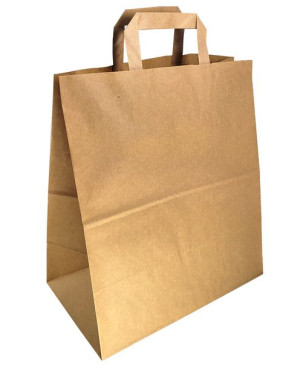 TORBA PAPIEROWA eko BRĄZ 29x17x33 torby na wynos cateringowe 200szt