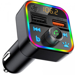 Transmiter Fm Bluetooth Ładowarka Qc Sd Mp3 2xusb