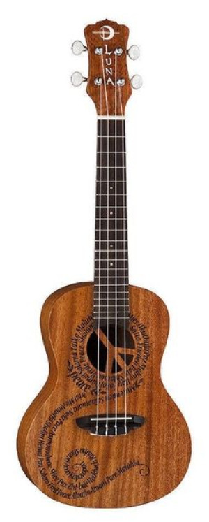 Luna Maluhia Peace Ukulele Koncertowe Elektro