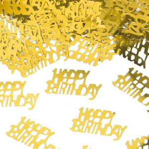Konfetti Happy Birthday Złote 15g