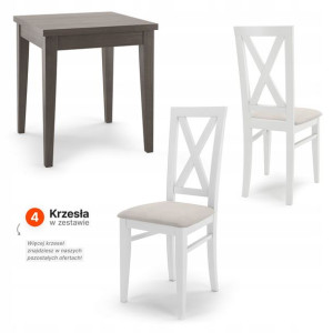 ZESTAW ADEN 60 Stół 120x70 + 4 Krzesła
