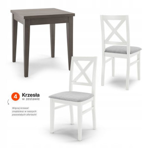 ZESTAW ADEN 53 Stół 120x70 + 4 Krzesła