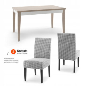 ZESTAW ADEN 40 Stół Rozkładany 120/160 + 4 Krzesła