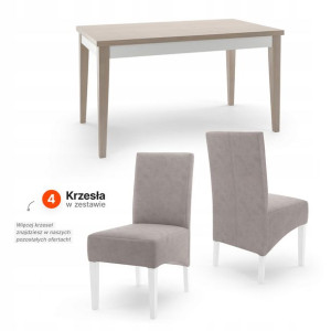 ZESTAW ADEN 39 Stół Rozkładany 120/160 + 6 Krzeseł