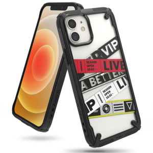 Ringke Fusion X Design etui pancerny pokrowiec z ramką iPhone 12 mini czarn