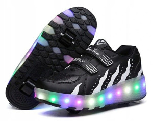 Butorolki Buty Z Rolkami 2 Rolki Na Rzepy Płomień 37
