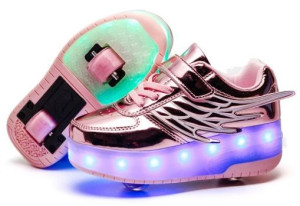 Butorolki Buty Z Rolkami Rolki Wrotki Led Różowe 30