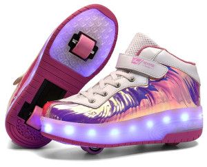 Butorolki Buty Z Rolkami Rolki Wrotki Led Różowe 37