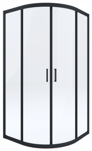 Kabina Funkia nero 90x90 półokrągła KYPN51K Deante