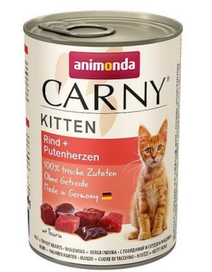 Animonda CARNY KITTEN Serca Indycze 400g