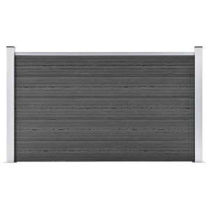 Panel ogrodzeniowy, WPC, 180x105 cm, czarny