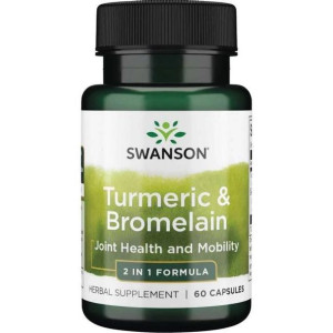 Full Spectrum Turmeric i Bromelain 60kaps Swanson