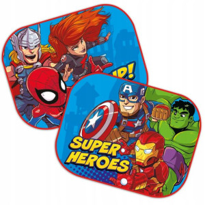 Zasłonki Boczne Do Auta Osłony 2 Szt Marvel Hero