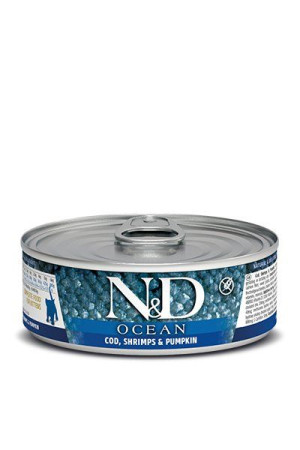 Farmina | N&D Ocean | Kitten | Tuńczyk, dorsz, krewetki i dynia 80g