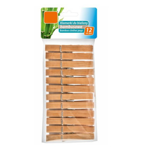 Klamerki do bielizny bambusowe 12 sztuk