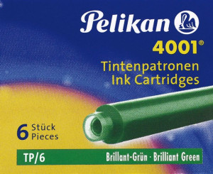 Naboje Pelikan Do Piór Krótkie 6 Szt. Zielone