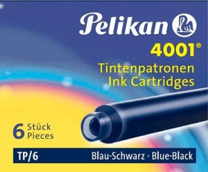 Naboje Pelikan Do Piór Krótkie 6 Szt. Nieb-Czar