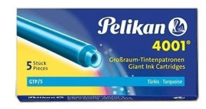 Naboje Pelikan Do Piór Długie 5 Szt. Turkusowe