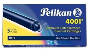 Naboje Pelikan Do Piór Długie 5Szt Niebiesko-Czarny