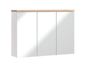 Duża szafka łazienkowa z lustrem wisząca biała, 100 cm