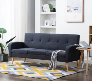 Wygodna sofa do poczekalni, salonu szara