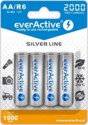 4X Akumulatorki Everactive R6/Aa Ni-Mh 2000 Mah