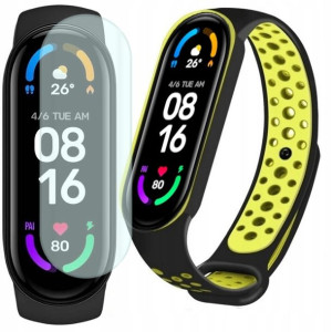 Xiaomi Mi Band 6 opaska sportowa + dodatkowy pasek czarno-żółty