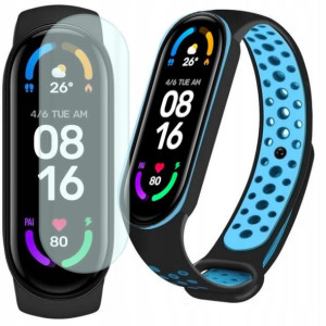 Xiaomi Mi Band 6 opaska sportowa + dodatkowy pasek czarnoniebieski