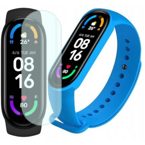 Xiaomi Mi Band 6 opaska sportowa + dodatkowy pasek niebieski