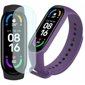 Xiaomi Mi Band 6 opaska sportowa + dodatkowy pasek fioletowy
