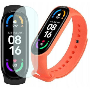 Xiaomi Mi Band 6 opaska sportowa + dodatkowy pasek pomarańczowy