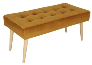 Ławka Pufa Ławeczka Do Przedpokoju 45x90 Cm Żółta