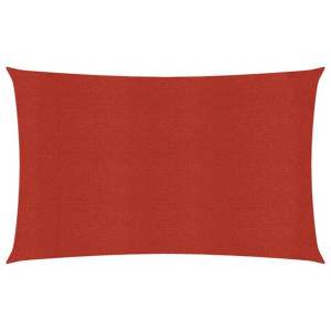 Żagiel przeciwsłoneczny, 160 g/m², czerwony, 2x4 m, HDPE