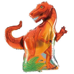Balon foliowy dinozaur Tyranozaur czerwony 78x130cm 460396