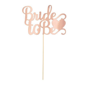 Topper na Wieczór Panieński Bride to Be rosegold 1 sztuka 512103