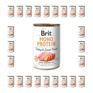Pakiet Brit Mono Protein Turkey & Sweet Potato Indyk Bataty 24 x 400 g