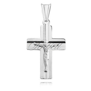 Srebrny (pr.925) krzyżyk diamentowany